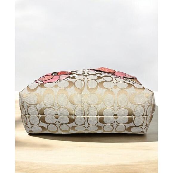 Y2K Coach F16879 Signature Floral Carly Hobo Bag & Corner Zip Wallet - Picture 5 of 13